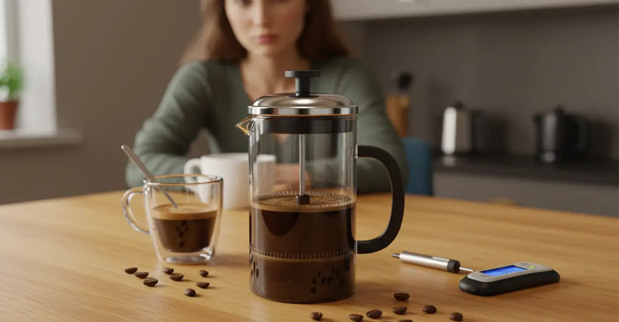 como fazer café na prensa francesa sem amargor