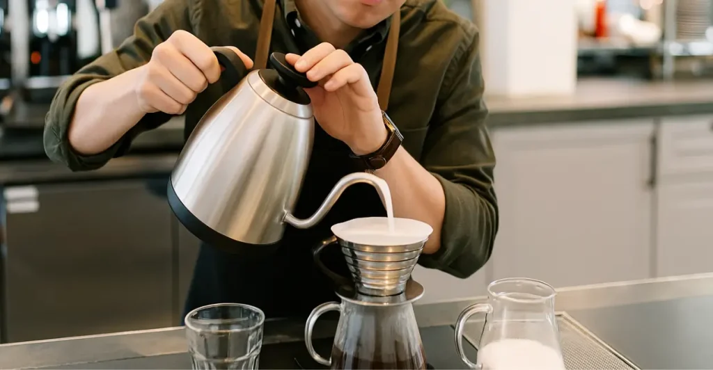Como passar o café com leite em vez de água